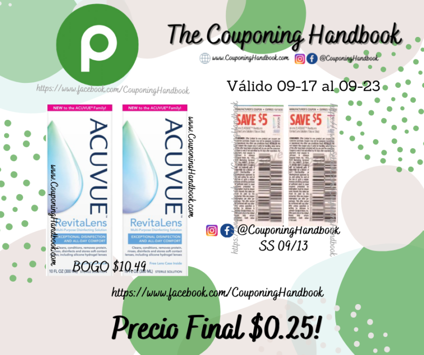 Acuve Revitalens a $0.25 en Publix