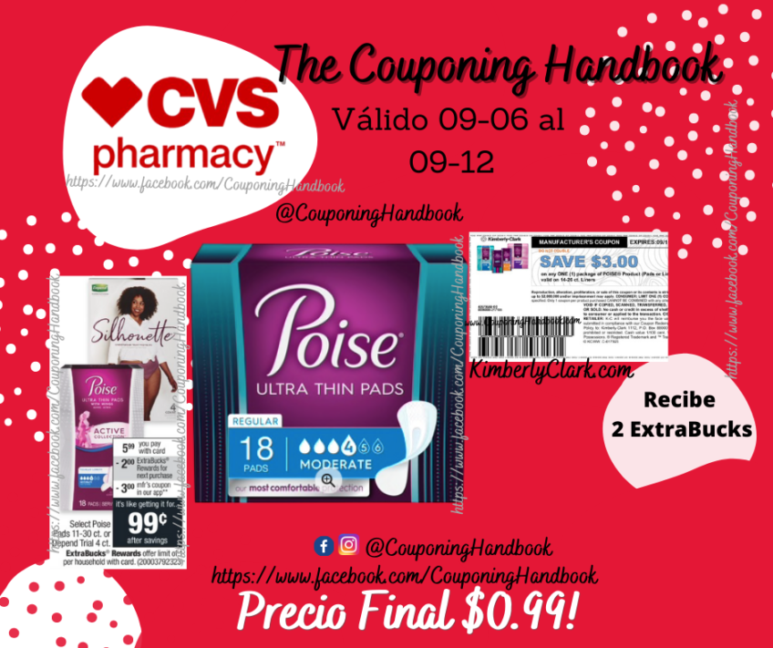 Poise por $0.99 en CVS