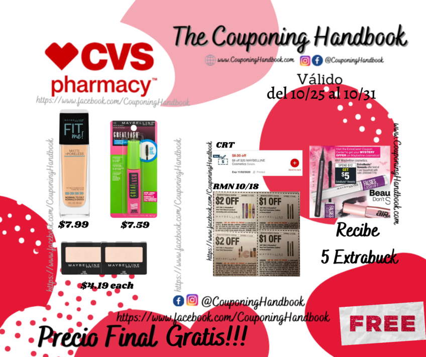 Productos Maybelline Free en CVS