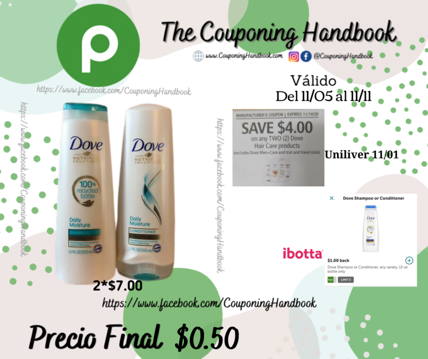 Dove Hair Care a $0.50 en Publix