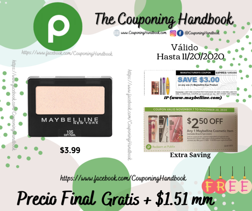 Maybelline Eye Shadows Free en Publix