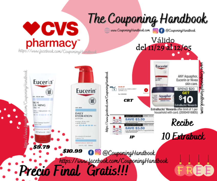 Productos Eucerin Gratis en CVS