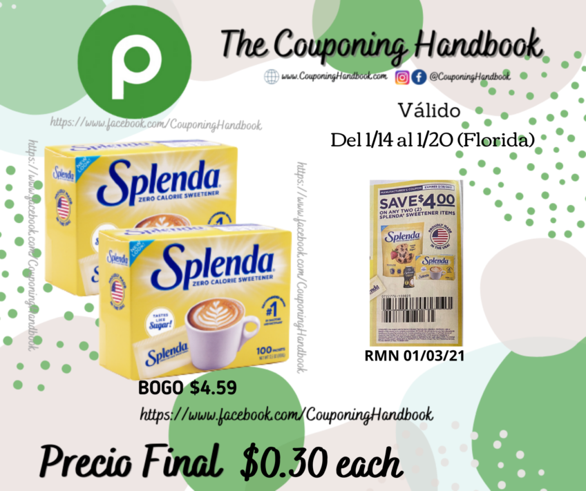 Splenda Zero Calorie Sweetener Packets a $0.30