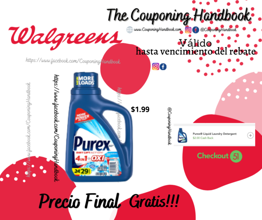 Purex Liquid Laundry Detergent Gratis en Walgreens