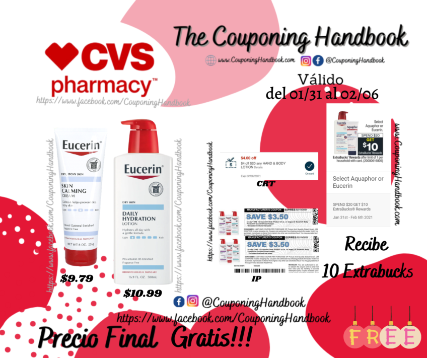 Productos Eucerin Gratis en CVS