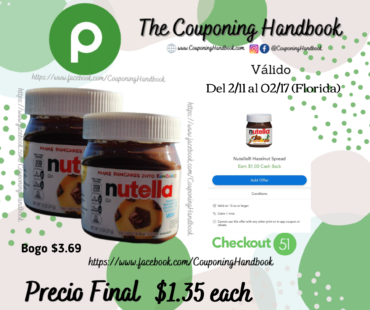 Nutella Halzenut Spread a $1.35