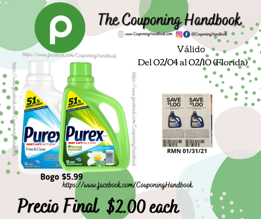 Purex Liquid Detergent a $2.00