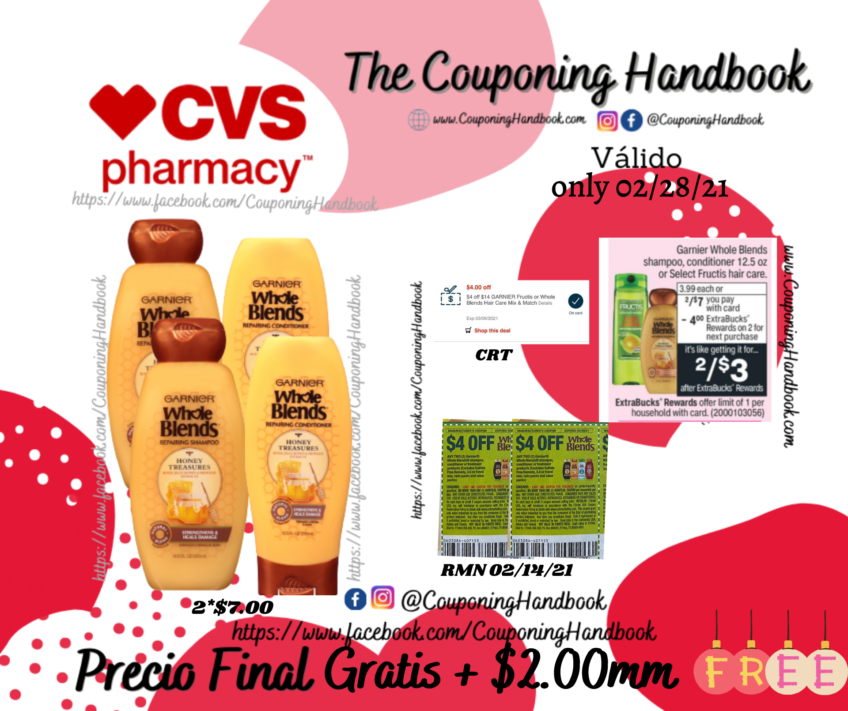 Garnier Whole Blends shampoo/Conditioner Gratis otro escenario