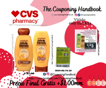 Garnier Whole Blends shampoo o Conditioner Gratis