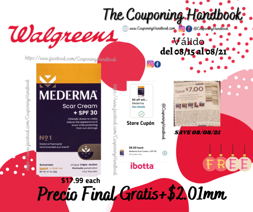 Mederma Scar Cream + SPF 30 Gratis