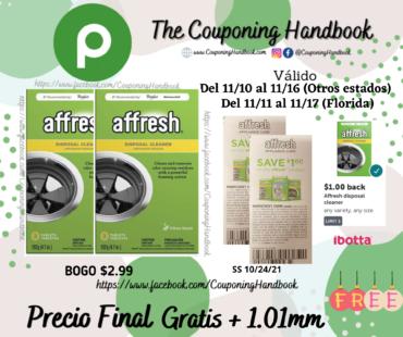 Affresh Garbage Disposal Cleaner, 3 Tablets Gratis en Publix