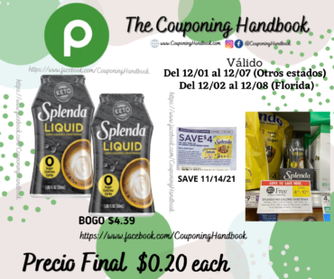 Splenda LIQUID Zero Calorie Sweetener a $0.20