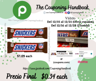 Snickers Candy Bar – 1.86oz a $0.34