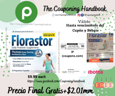 Florastor Capsules, 250 mg, 20 CT Gratis en Publix