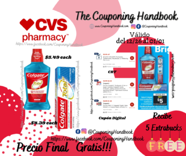 Colgate Total Pro-Shield Mouthwash y Colgate Total Whitening Gel Toothpaste Gratis en CVS