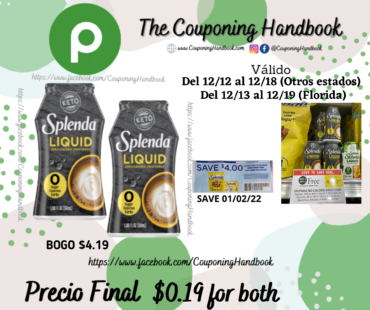 02 Splenda LIQUID Zero Calorie Sweetener por $0.19