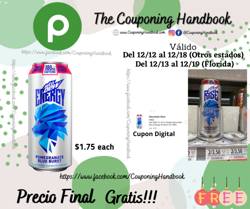 Mtn Dew Energy Pomegranate Blue Burst Gratis