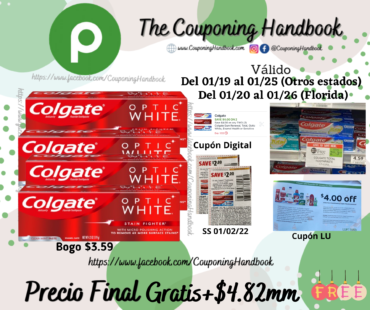 Colgate Optic White Stain Fighter Whitening Toothpaste con Ganancia en Publix