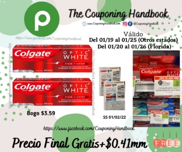 Colgate Optic White Stain Fighter Whitening Toothpaste Gratis en Publix