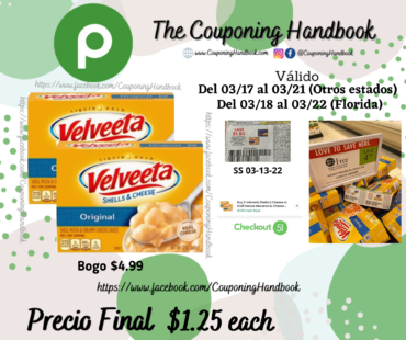 Kraft Velveeta Original Shells & Cheese a $1.25