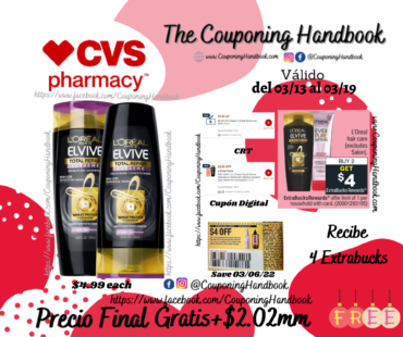 L’Oreal Paris Elvive Shampoo or Conditioner Gratis y con ganancia