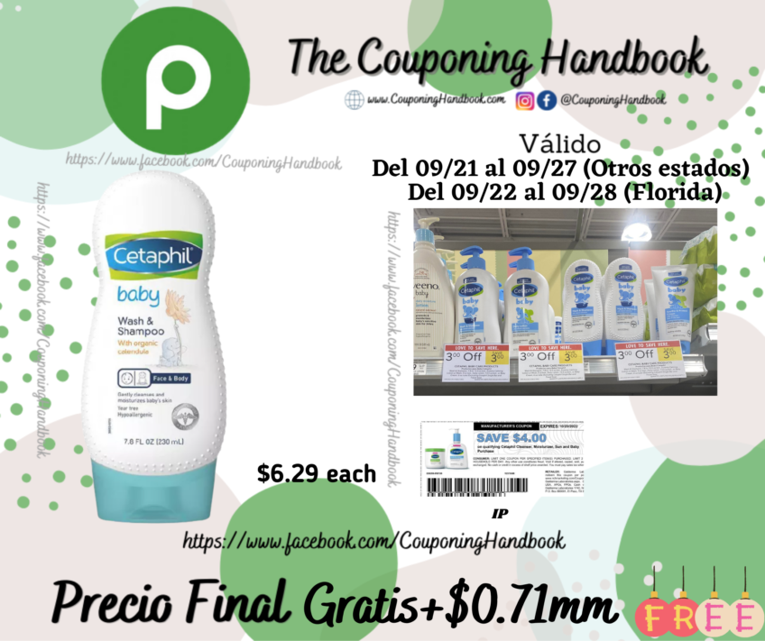 01 Cetaphil Baby Wash and Shampoo, 7.8 OZ completamente Gratis!!!