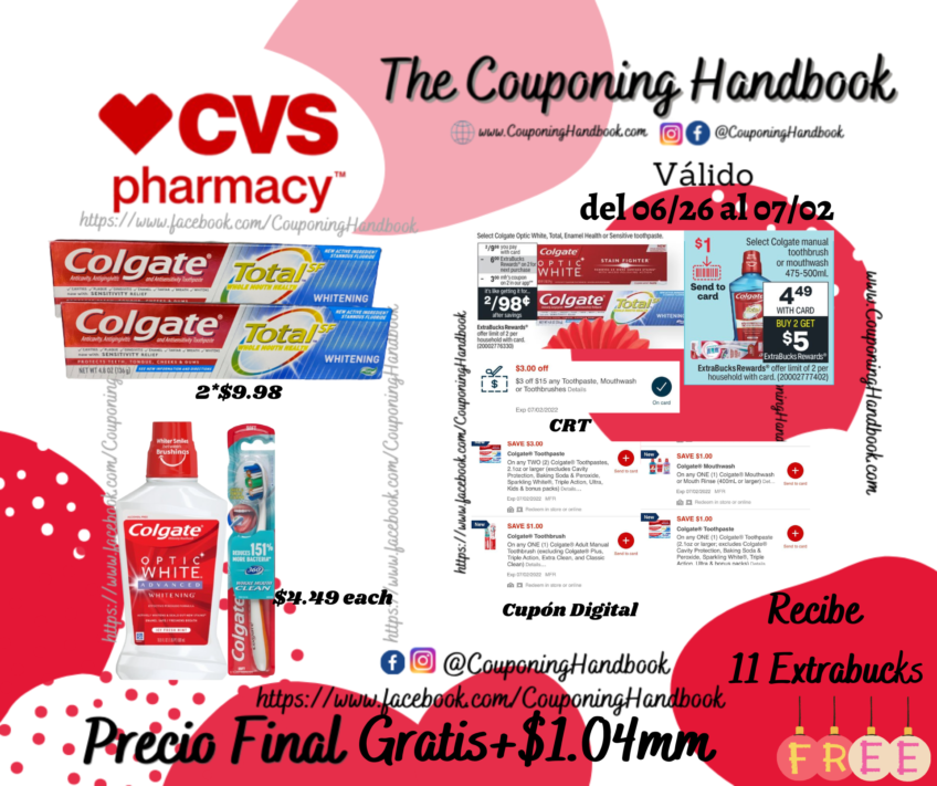 Productos colgate Gratis en CVS