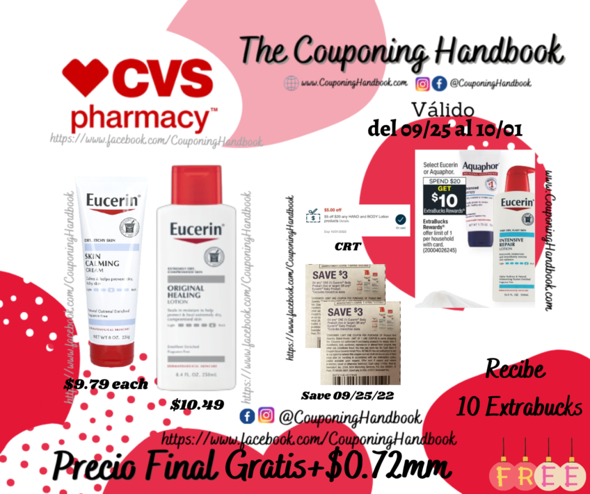 Productos Eucerin Gratis en CVS