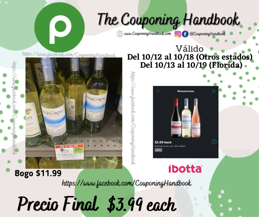 Mezzacorona Pinot Grigio wine a $3.99