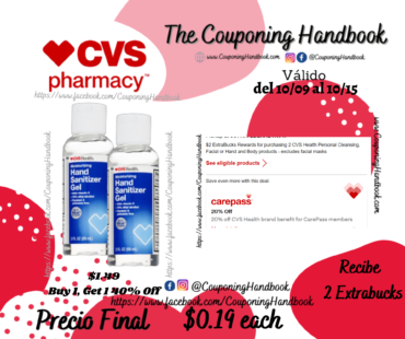 CVS Health Instant Hand Sanitizer a $0.19