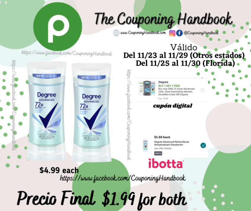 02 Degree Antiperspirant & Deodorant Stick por $1.99