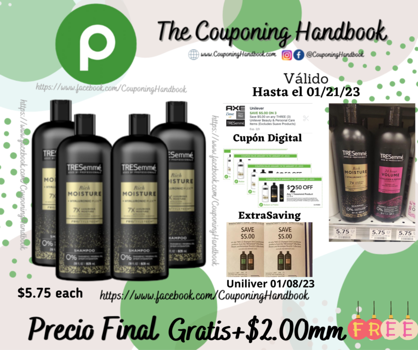 04 TRESemmé Shampoo/conditioner Gratis