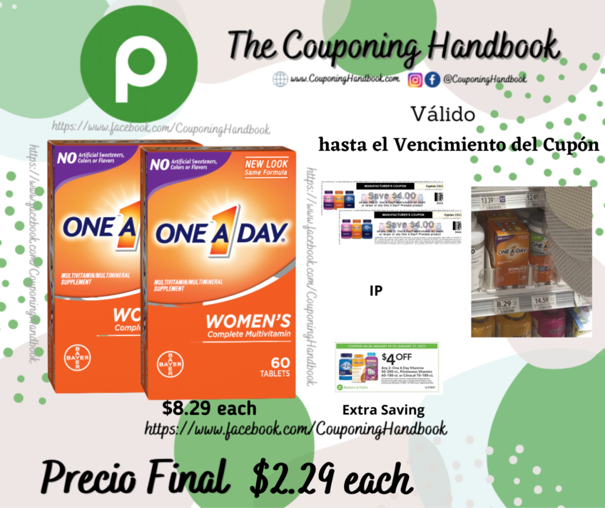 One A Day Women’s Multivitamins for Women a $2.29