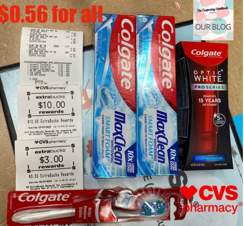 04 productos colgate por $0.56