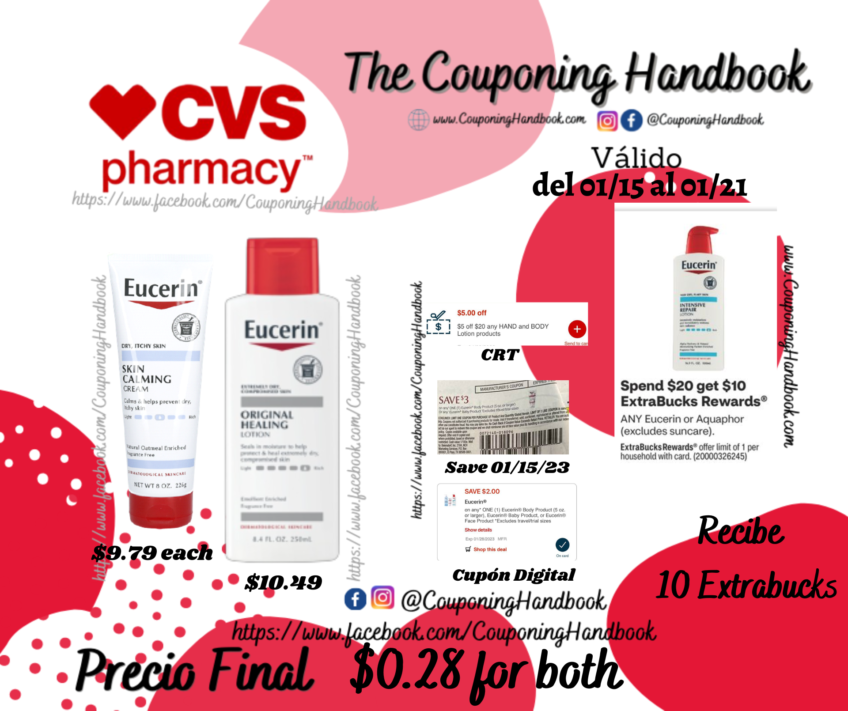 02 Productos Eucerin por $0.28