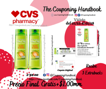 02 Garnier Fructis Shampoo or Conditioner Gratis