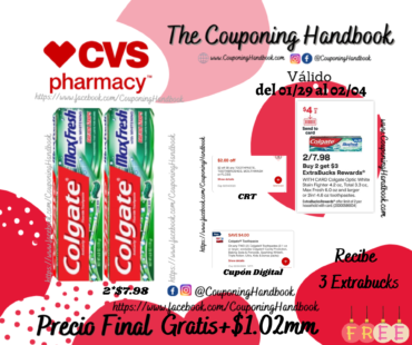 02 Colgate Max Fresh Toothpaste Gratis en CVS