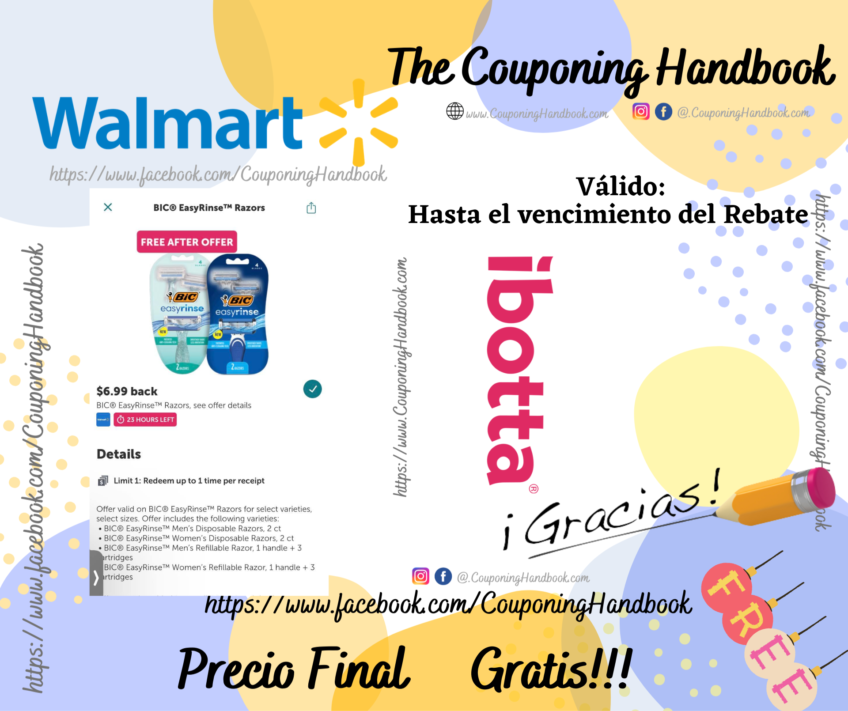 Producto BIC Gratis en Walmart