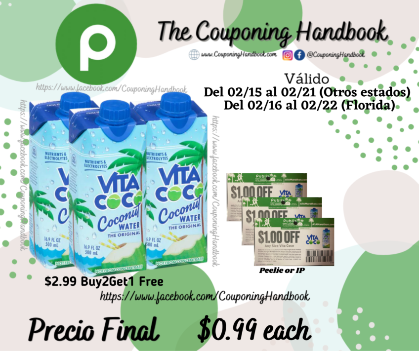 Vita Coco Coconut Water a $0.99