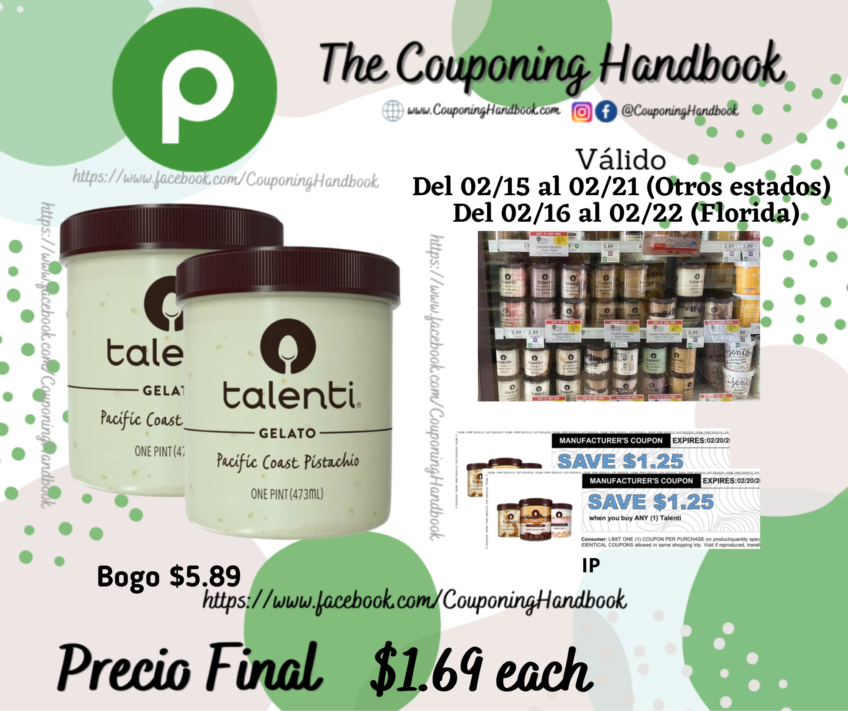 Talenti Ice Cream a $1.69