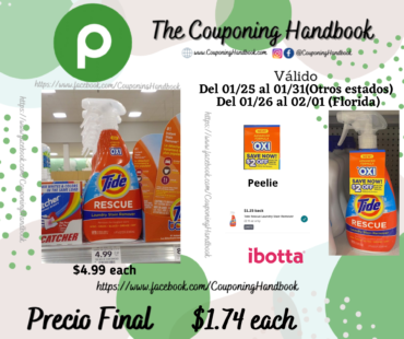 Tide Laundry Stain Remover, Rescue, +Oxi a $1.74