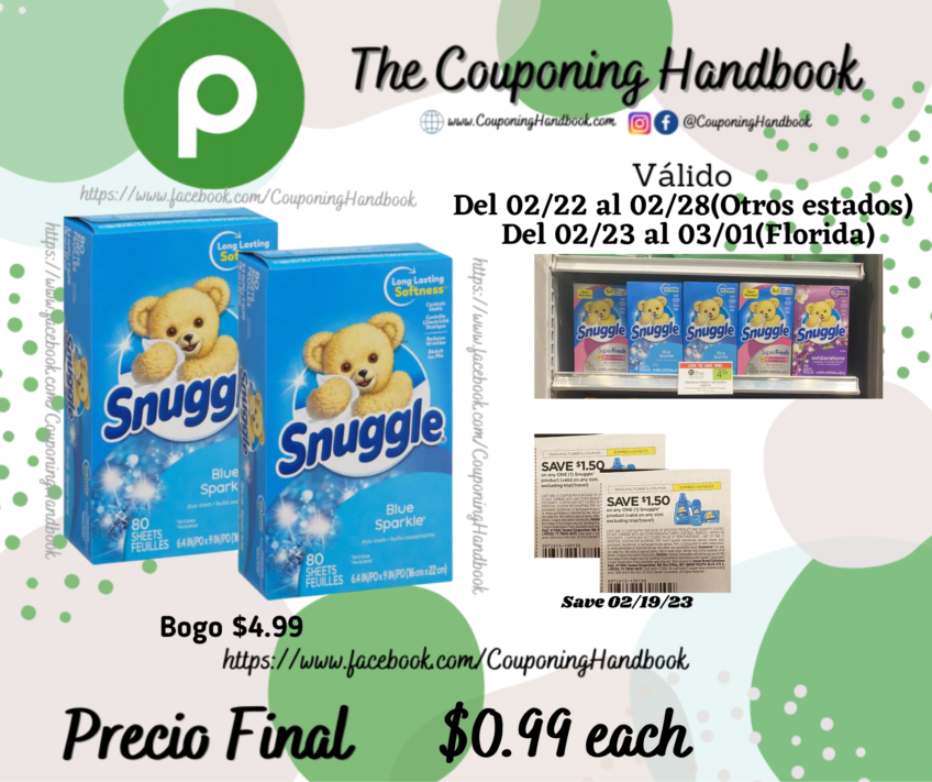 Snuggle Dryer Sheets, Blue Sparkle 80 sheets a $0.99