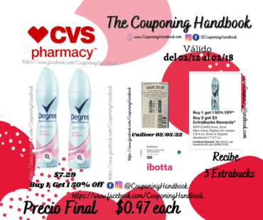 Degree Antiperspirant & Deodorant Dry Spray a $0.97