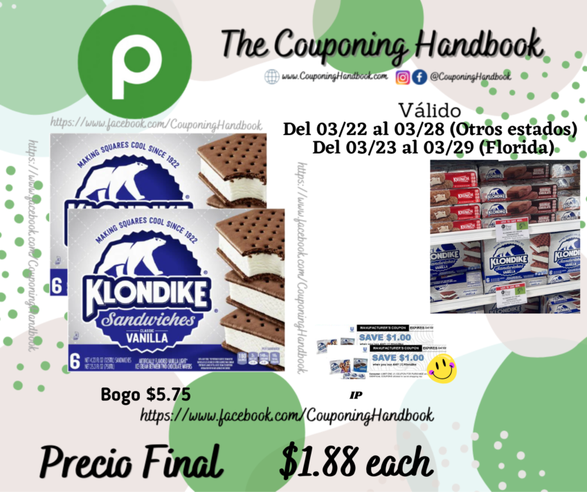 Klondike Ice Cream Sandwiches a $1.88