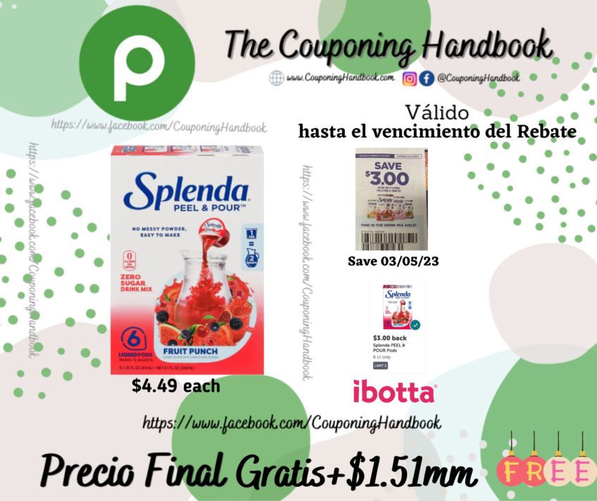 Splenda Peel & Pour Drink Mix, Zero Sugar, Liquid Pods Gratis