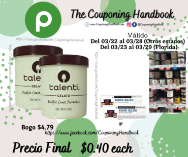 Talenti Gelato Ice Cream a $0.40