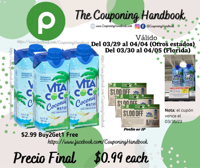 Vita Coco Coconut Water $0.99