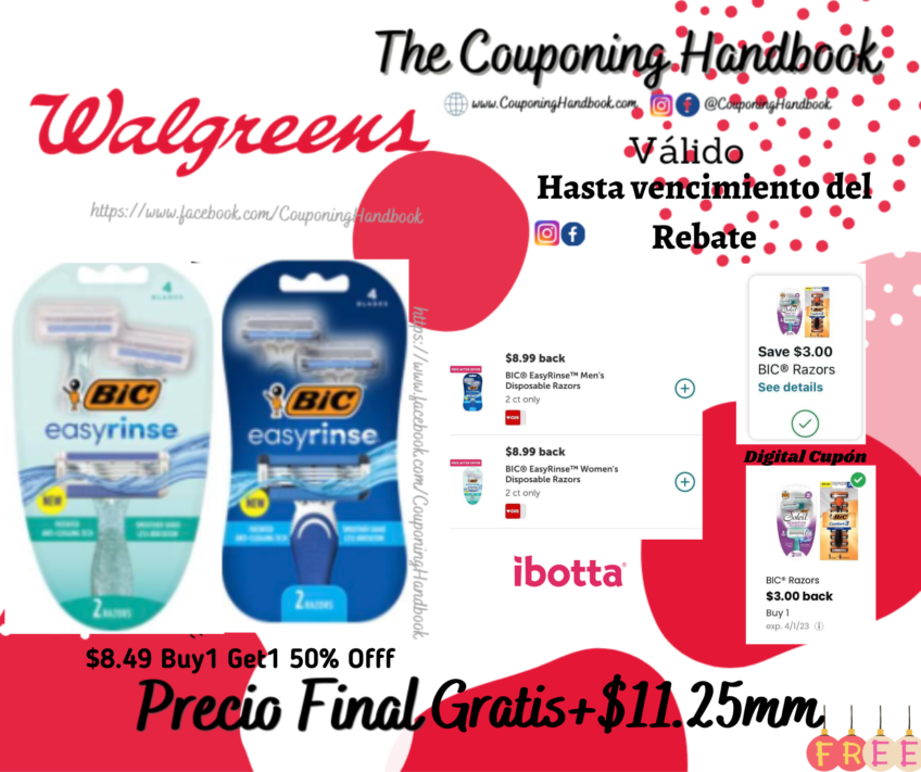 02 BIC Razor Women’s y Men’s Gratis