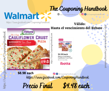 Milton’s Craft Bakers Gluten Free Margherita Cauliflower Thin Crust Pizza, 11 oz (Frozen) a $4.48