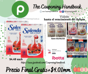 02 Splenda Peel & Pour Drink Mix, Zero Sugar, Liquid Pods Gratis